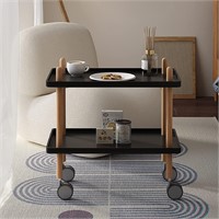$46  N&V Double Layer Trolly Side Table (Black)