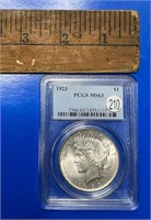 1923 Graded Peace Dollar