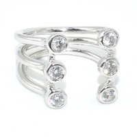 Silver CZ(0.9ct) Ring