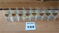 Set of 8 Royal Albert Old Country Roses Glasses