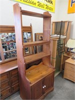 Pine shelving unit, 32"x81"x18"