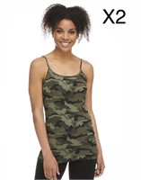 Sz XS 2 pk George women camouflage tank tops