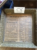 1733 Almanac Reprint