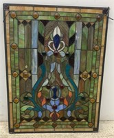 Victorian-style leaded glass panel