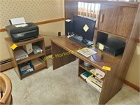 Desk, Shelf Unit & Contents-Computer NOT Included