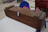 Wooden Lockable Crate w/ Divider