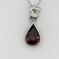 $900 14K Red Sapphire Necklace HK27-2