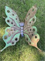 Metal butterfly lawn decor.  24” long, 16” wide
