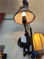 Cast Metal Rooster Form Wall Lamp