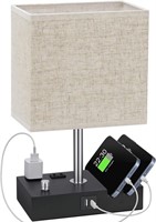 B1077  GPED Bedside Lamp with USB Ports, 2 Phone S