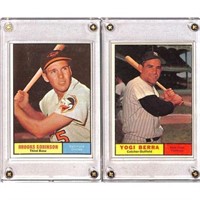 (2) 1961 Topps Baseball Stars/hof