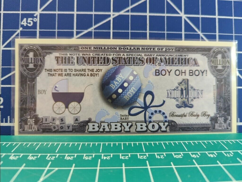 Baby boy bank note