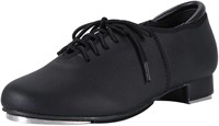 B2253  Dynadans PU Leather Tap Shoes, Unisex Dance