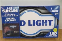 NIB LED Bud Light Sign 17"L