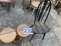 Small highback chair and two seat stool