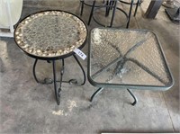 (2) Small Glass Top Tables