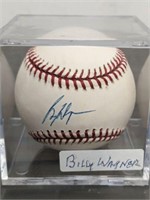 SIGNED BALL IN ACRLYIC CASE BILLY WAGNER