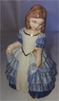 Beautiful blue dress figurine