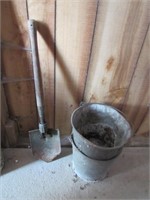 galvanized buckets,trench shovel & clothes pens