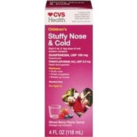 CVS Health Children's Stuffy Nose & Cold Liquid, M