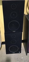 To Fisher brand stereo speakers each one measures