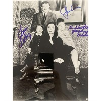 The Addams Family cast signed photo. GFA Authentic
