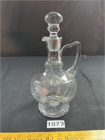 Etched Glass Decanter/Pitcher