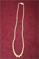 Pearl Necklace / Sterling Clasp