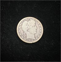 1910 D Barber Quarter