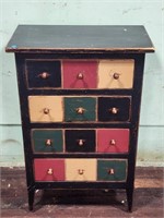 Primitive Painted Petite 4 Drawer Chest