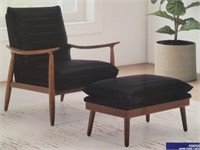 Aiden & Ivy - Leather Chair / Ottoman (In Box)