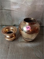 two vintage Brass Vases