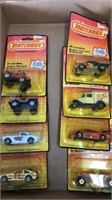 Lot of 8 Matchbox Cars In Box Jeeps, Etc