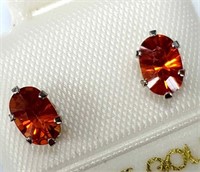 10K YELLOW GOLD TOPAZ  EARRINGS, MADE IN CANADA