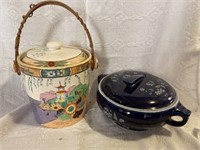 Ceramic Ice Bucket and Hall's Lidded Bowl