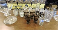 Large Crystal Bowl, Crystal Wine Glasses, Etc