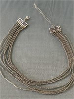 Silver Tiered Necklace.