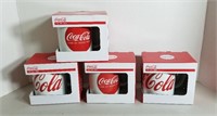 4 Coca Colas coffee mugs in original boxes