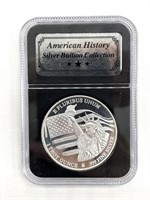 One Troy Ounce .999 Fine Silver Round - Mount St.