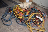 HUGE PILE POWER CORDS, AIR HOSE, BATTERY CABLES R2