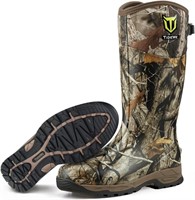 [Size : 10] TIDEWE Rubber Hunting Boots, Waterproo