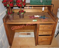 Solid Wood Desk, 3 Drawers