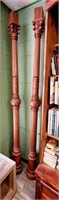 Historic Antique Solid Wood Columns 92" WOW!
