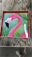 Pink Flamingo Serving Tray