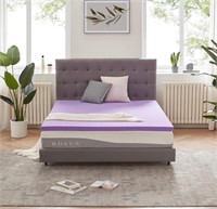$43 sinweek twin xl 2” purple foam mattress topper