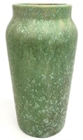 Antique / Vtg Mottled Green Matte Glaze Pottery