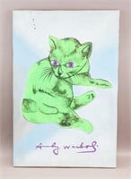 American OOC Signed Andy Warhol w/ Estate Stamp