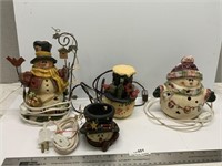 Lot Of Light Up Snowmen