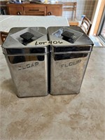 Chromed sugar and flour cannisters