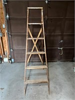 Vintage wooden step ladder